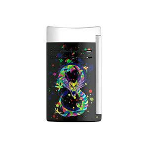 S.T. Dupont MaxiJet Year of the Dragon Black and Chrome Lighter