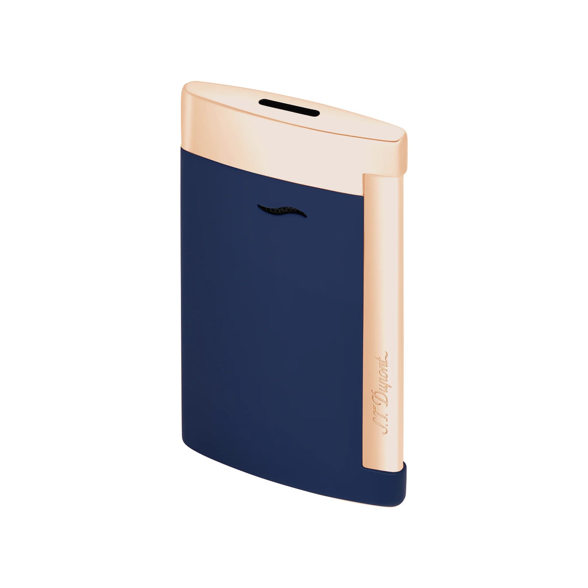 S.T. Dupont Slim 7 Matte Blue and Rose Gold Flat Flame Lighter