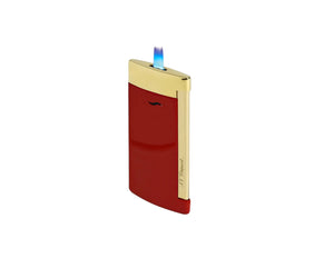 S.T. Dupont Slim 7 Matte Burgundy and Golden Flat Flame Lighter