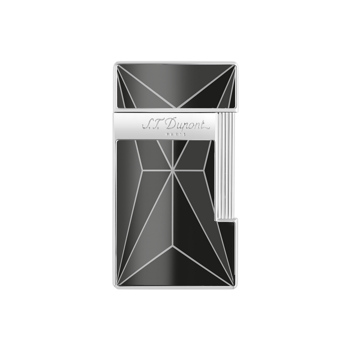 S. T. Dupont Fire X Black and Chrome Slimmy Lighter
