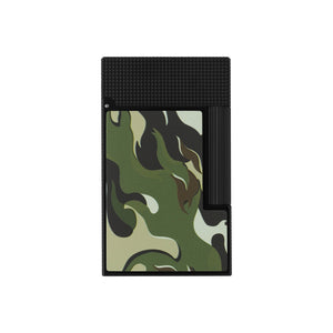 S.T. Dupont Camo Black and Green Line 2 Le Grand Cling Flint Lighter