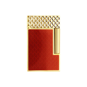 S.T. Dupont Line 2 Guilloche Dragon Scales Burgundy and Gold Lighter