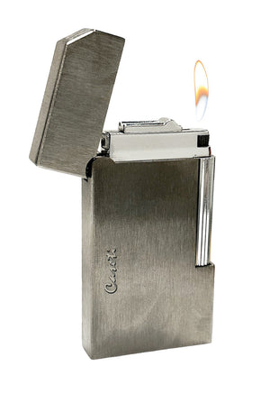 Caseti Windsor Traditional Flame Flint Lighter - Brushed Gunmetal