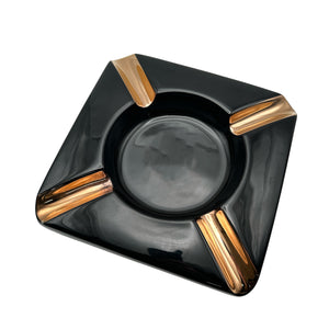 Visol Midas Black & Gold Square Ceramic Cigar Ashtray