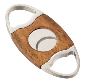 Visol Perfecto Wood and Stainless Steel Double Guillotine Cigar Cut