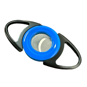 Visol Bullseye Blue Double Guillotine Cigar Cutter
