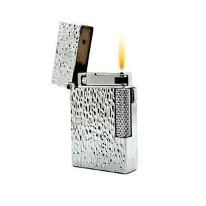 Visol Hubbard Hammered Soft Flame and Torch Flame Flint Lighter - Chrome