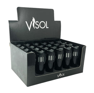 Visol Retail Package - Artemis Triple Flame Black Lighter 24 Count