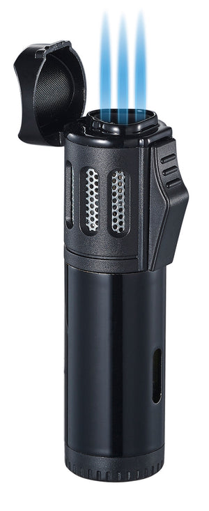 Artemis Triple Torch Cigar Lighter - Black