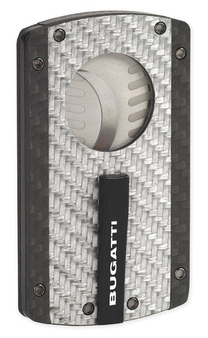 Bugatti Carbon Fiber Cigar Cutter - Silver