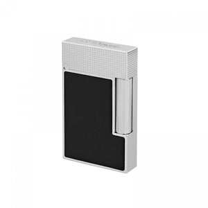 S.T. Dupont Ligne 2 Diamond Head Platinum and Black Lighter
