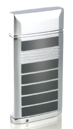 Caseti Flamei Single Flame - Polished Chrome & Gray Lacquer
