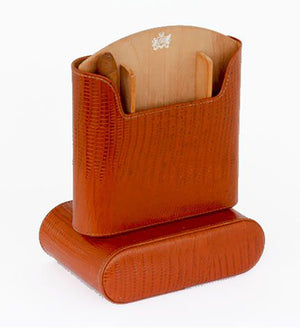 Brizard & Co Travel Humidor - Lizard Pattern Havana