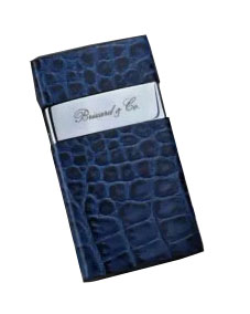 Brizard & Co Venezia Croco Indigo Single Jet Flower Flame Lighter