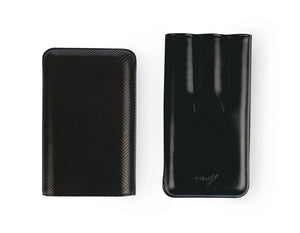 Davidoff Cigar Case XL3 Black Leather Leaf