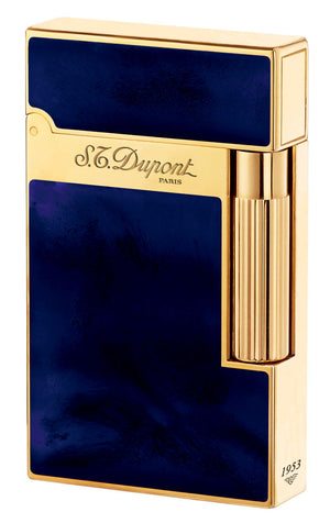 S. T. Dupont Dark Blue Atelier Chinese Lacquer Ligne 2 Lighter