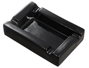 Visol Wesley Rectangular Ceramic Cigar Ashtray - Black