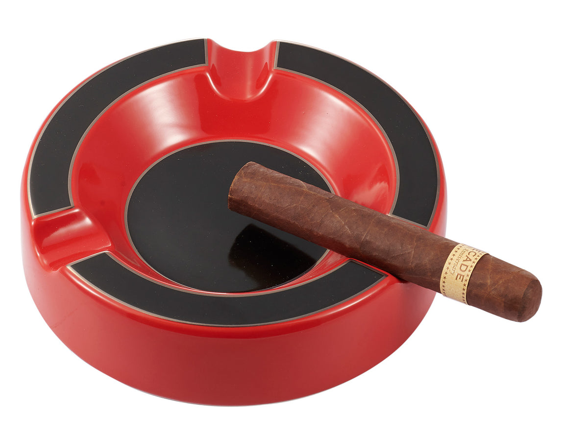 Visol Beatrix Circular Ceramic Cigar Ashtray - Red – Lighters Direct