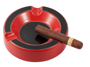 Visol Beatrix Circular Ceramic Cigar Ashtray - Red