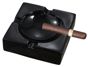 Lokken Black Ceramic Ashtray for Patio Use