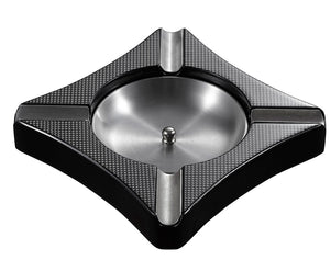Fuego Carbon Fiber Patterned Wooden CIgar Ashtray