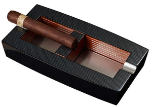 Normandy Carbon Fiber Elongated Wood Cigar Ashtray