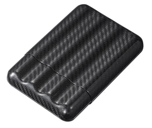 Night Carbon Fiber Cigar Case - Holds 4 cigars
