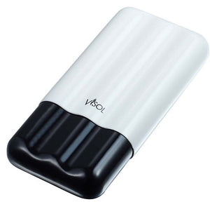 Agent White & Black Carbon Fiber Cigar Case - 3 Finger