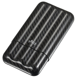 Night II Carbon Fiber Larger Cigar Case - 3 Finger