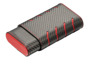 Visol Black Carbon Fiber Patterned Cigar Case