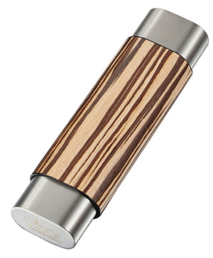 Ryland Zebrawood & Stainless Steel Cigar Case