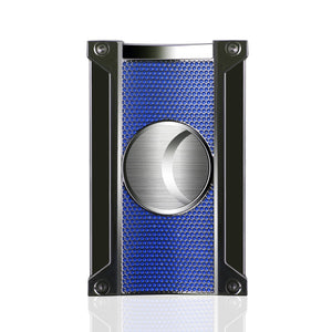 Visol Ridge Cut Blue Cigar Cutter