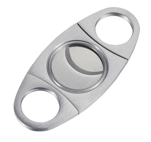 Visol Slimline Double Guillotine Cigar Cutter - Silver