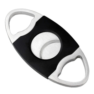 Visol Perfecto Black and Stainless Steel Double Guillotine Cigar Cut