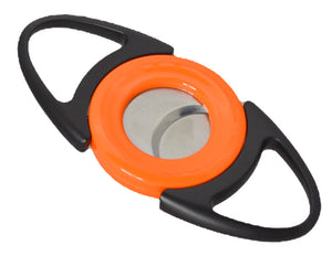 Visol Bullseye Orange Double Guillotine Cigar Cutter