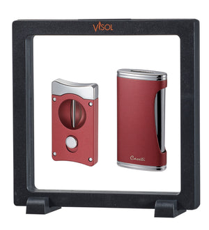 Visol Burgundy Wedge V & BigFlat Floating Gift Set