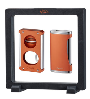 Visol Burnt Orange Trident & BigFlat Floating Gift Set