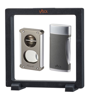 Visol Gunmetal Trident & Gray DuoMatt Floating Gift Set