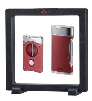 Visol Burgundy Wedge V & DuoMatt Floating Gift Set