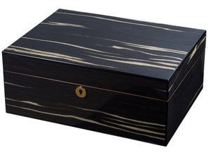Remo Polished Ashburl Wood Locking Humidor