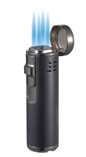 Visol Palisade Quad Flame Cigar Lighter - Black