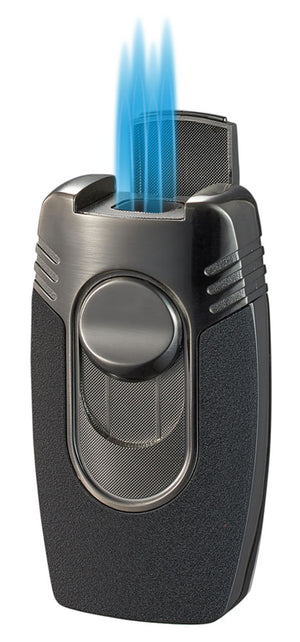 Visol Quadflow Quad Torch Cigar Lighter - Black
