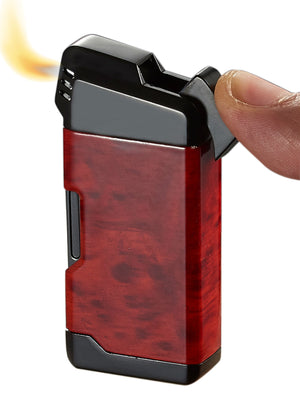 Visol Epirus Soft Flame Pipe Lighter - Wood Finish