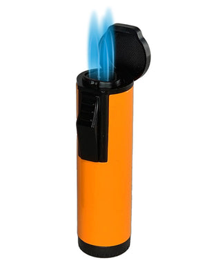 Visol Hades Orange Lacquer Triple Torch Cigar Lighter
