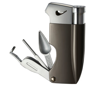 Visol Poseidon Soft Flame Pipe Lighter - Gunmetal