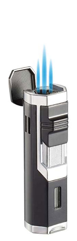 Visol Andes Triple Torch Cigar Lighter - Silver