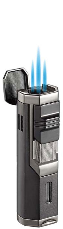 Visol Andes Triple Torch Cigar Lighter - Gun Metal