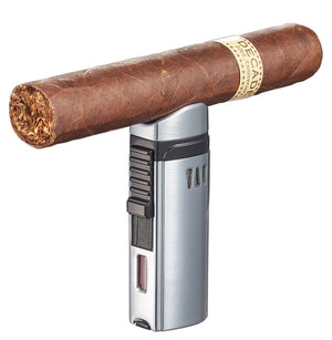 Visol Denali Triple Torch Cigar Lighter - Silver
