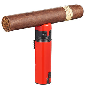 Visol Saddle Triple Torch Lighter -Red