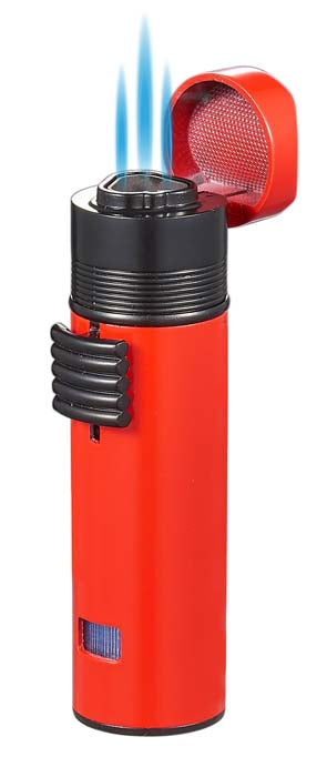 Visol Saddle Triple Torch Lighter -Red